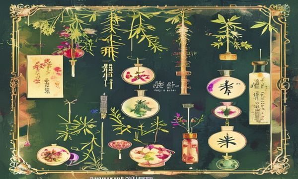 一篇关于二十四节气与香氛搭配指南的文章配图，展示着按节气排列的香氛产品系列，背景是手绘的节气图案，色调清新自然充满传统美感